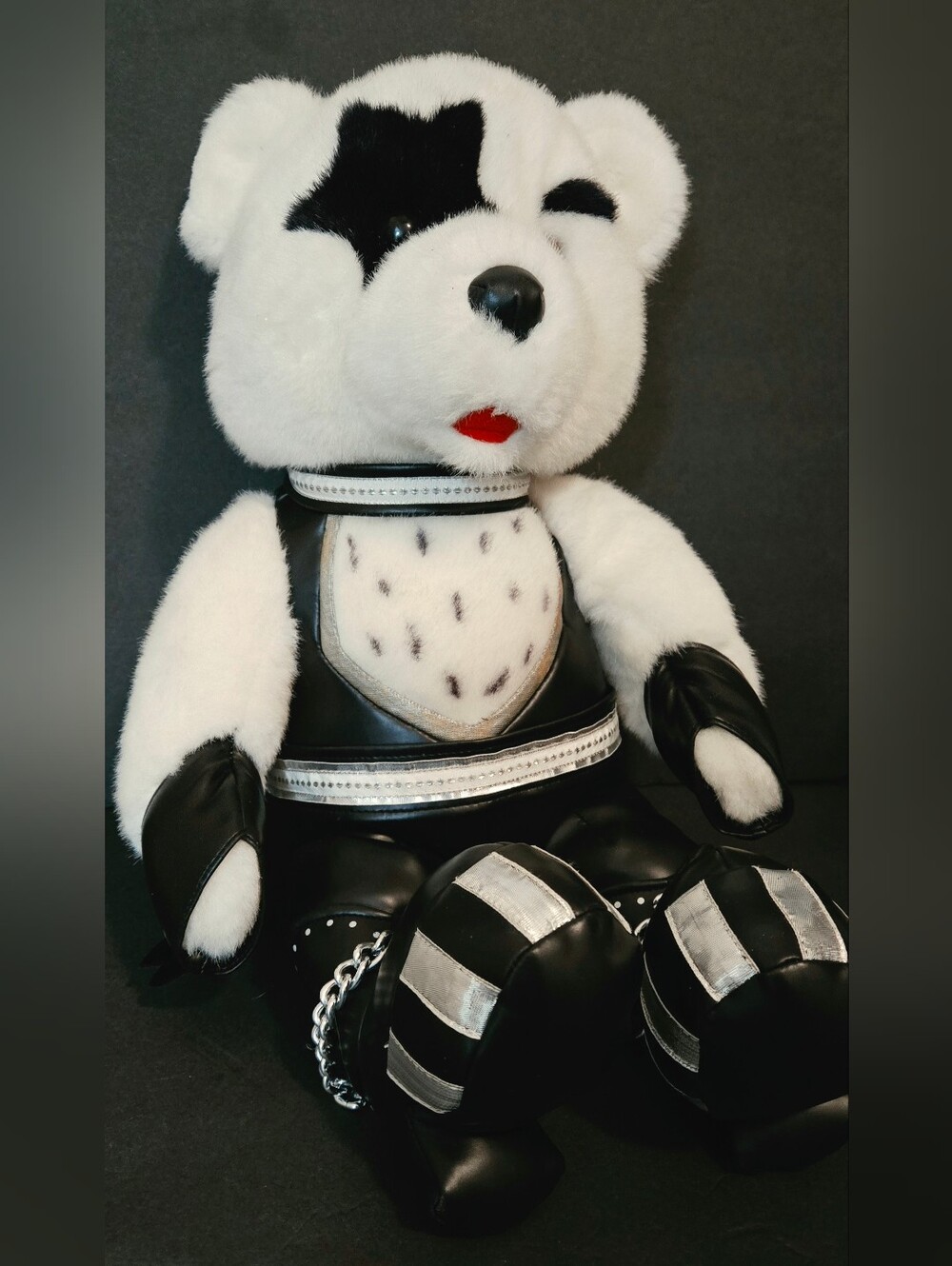 KISS 18" Paul Stanley Ltd Edition Love Gun Bear Plush StarChild 1998 Glam Rock